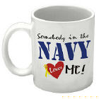 Somebody Loves Me In The Military Personalized Ceramic Coffee Mug